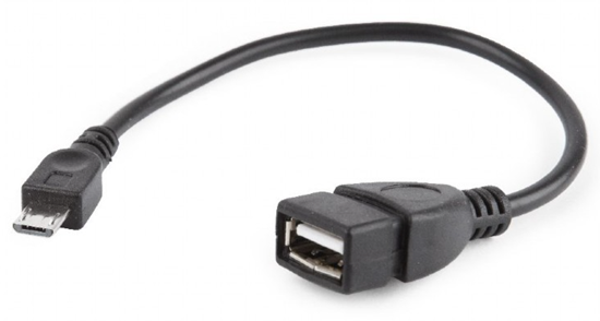 Изображение Kabelis Gembird OTG USB Female - MicroUSB Male 0.15m Black