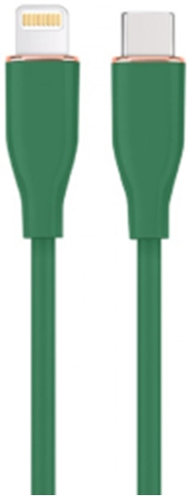 Picture of Kabelis Gembird Premium silicon 8-pin Male - USB Type-C Male 1.5m Green