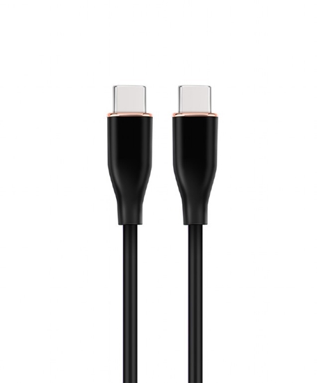 Изображение Kabelis Gembird Premium silicon USB Type-C Male - USB Type-C Male 1.5m Black
