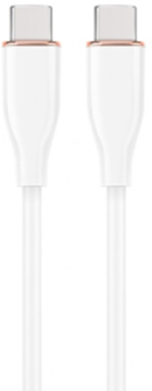 Изображение Kabelis Gembird Premium silicon USB Type-C Male - USB Type-C Male 1.5m White