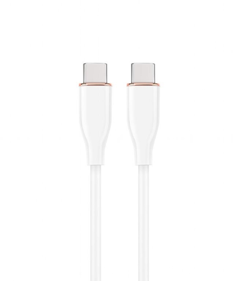 Изображение Kabelis Gembird Premium silicon USB Type-C Male - USB Type-C Male 1.5m White