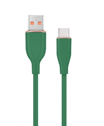 Picture of Kabelis Gembird Premium silicon USB-A Male - USB Type-C Male 1.5m Green