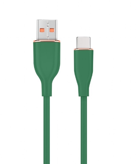 Picture of Kabelis Gembird Premium silicon USB-A Male - USB Type-C Male 1.5m Green