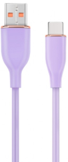 Picture of Kabelis Gembird Premium silicon USB-A Male - USB Type-C Male 1.5m Violet