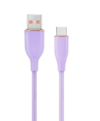 Picture of Kabelis Gembird Premium silicon USB-A Male - USB Type-C Male 1.5m Violet