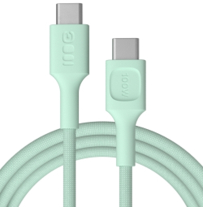 Picture of Kabelis Green Cell PowerStream USB Type-C Male - USB Type-C Male 100W Mint Green 1.2m 
