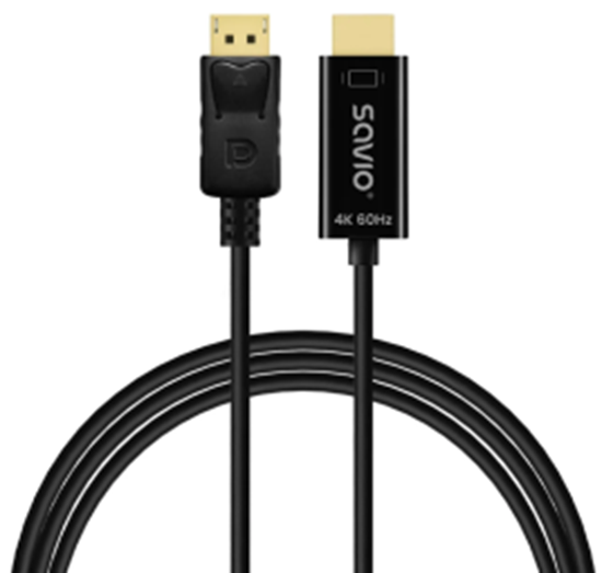 Picture of Kabelis SAVIO Display Port - HDMI 4K 60Hz 1,5m
