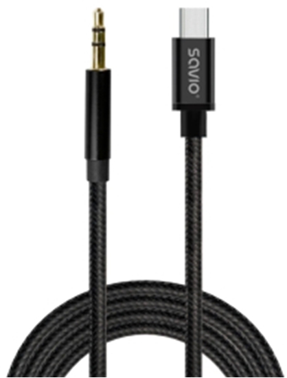Picture of Kabelis SAVIO USB-C – MiniJack 3.5 mm 1m