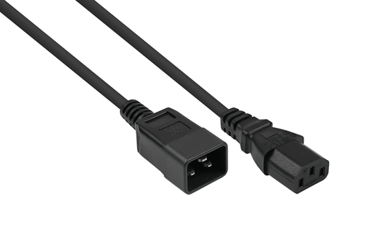 Picture of kabelmeister Kaltgeräteverlängerung C20 an C13 schw. 3m