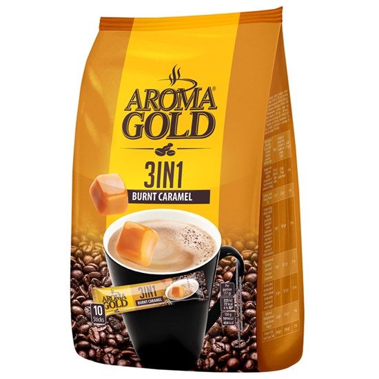 Picture of Kafija šķīst.Aroma Gold 3in1 karamele 170g
