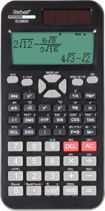 Изображение Kalkulator Rebell Rebell Kalkulator RE-SC2060S, czarna, naukowy, punktowy wywietlacz, plastikowa pokrywa