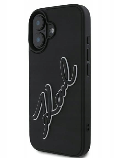 Picture of Karl Lagerfeld 3D Rubber Bicolor Signature Back Case for Apple iPhone 16