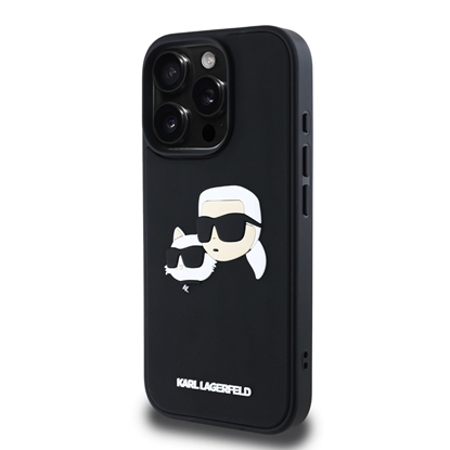 Attēls no Karl Lagerfeld 3D Rubber Double Heads Case for Apple iPhone 16 Pro
