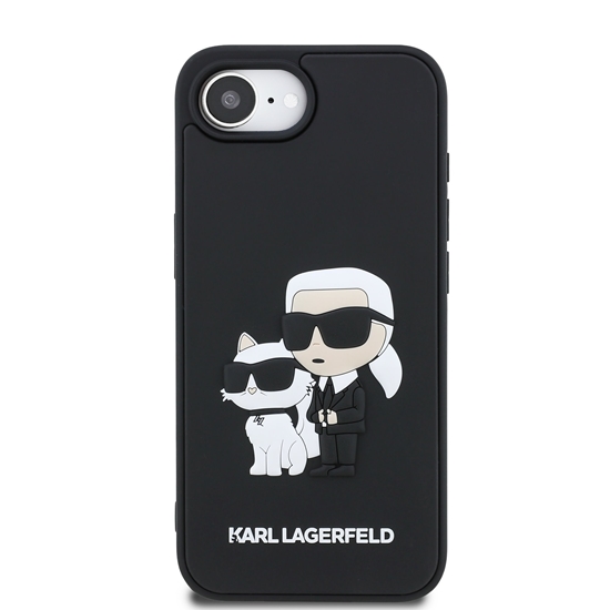 Picture of Karl Lagerfeld 3D Rubber Karl and Choupette Case for Apple iPhone 16e