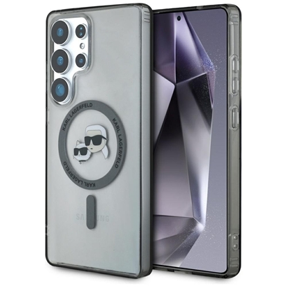 Attēls no Karl Lagerfeld Button Karl & Choupette Heads Printed Logo MagSafe Case for Samsung Galaxy S25 Ultra