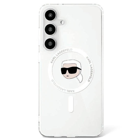 Picture of Karl Lagerfeld Button Karl Head Printed Logo MagSafe Case for Samsung Galaxy S25