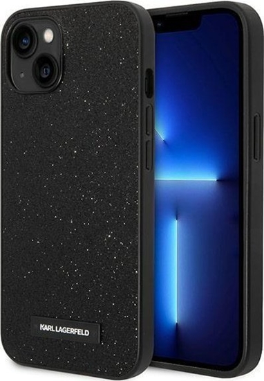 Picture of Karl Lagerfeld Etui Karl Lagerfeld do iPhone 14 Plus 6,7" hardcase czarny/black Glitter Plaque Logo