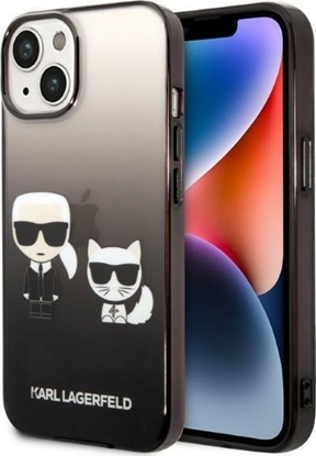 Attēls no Karl Lagerfeld Etui Karl Lagerfeld do iPhone 14 Plus 6,7" hardcase czarny/black Gradient Ikonik Karl & Choupette