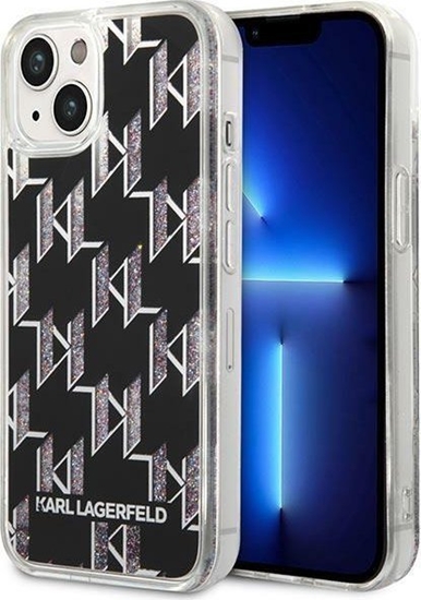 Picture of Karl Lagerfeld Etui Karl Lagerfeld do iPhone 14 Plus 6,7" hardcase czarny/black Liquid Glitter Monogram