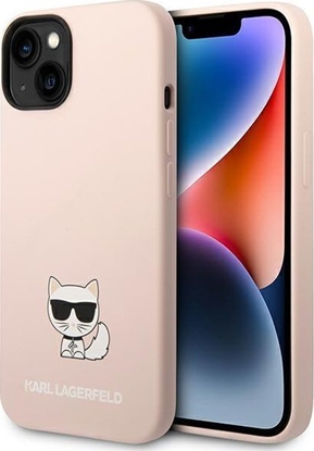 Attēls no Karl Lagerfeld Etui Karl Lagerfeld do iPhone 14 Plus 6,7" hardcase jasnoróowy/light pink Silicone Choupette Body