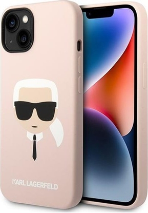 Attēls no Karl Lagerfeld Etui Karl Lagerfeld do iPhone 14 Plus 6,7" hardcase róowy/pink Silicone Karl`s Head