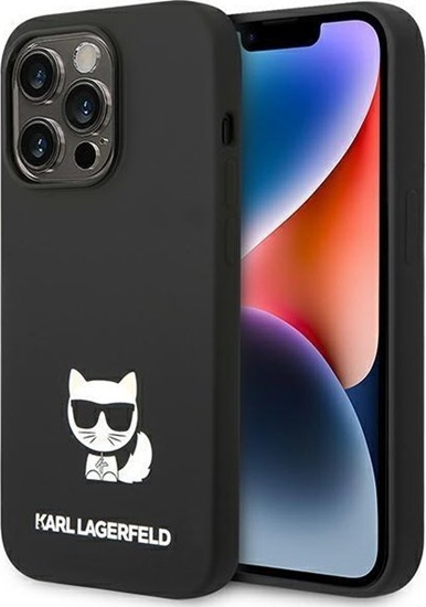 Picture of Karl Lagerfeld Etui Karl Lagerfeld do iPhone 14 Pro 6,1" hardcase czarny/black Silicone Choupette Body