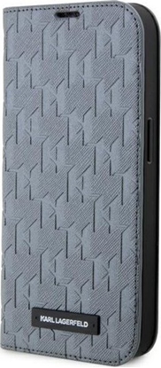 Attēls no Karl Lagerfeld Etui KLBKP14LSAKLHPG Apple iPhone 14 Pro bookcase srebrny/silver Saffiano Monogram
