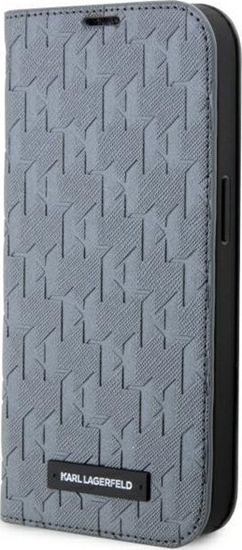 Picture of Karl Lagerfeld Etui KLBKP14LSAKLHPG Apple iPhone 14 Pro bookcase srebrny/silver Saffiano Monogram