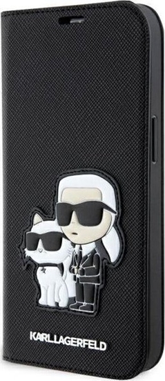 Изображение Karl Lagerfeld Etui KLBKP14LSANKCPK Apple iPhone 14 Pro bookcase czarny/black Saffiano Karl & Choupette