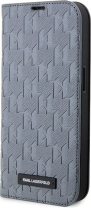 Attēls no Karl Lagerfeld Etui KLBKP14SSAKLHPG Apple iPhone 14 bookcase srebrny/silver Saffiano Monogram