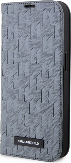 Изображение Karl Lagerfeld Etui KLBKP14SSAKLHPG Apple iPhone 14 bookcase srebrny/silver Saffiano Monogram