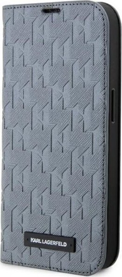Picture of Karl Lagerfeld Etui KLBKP14XSAKLHPG Apple iPhone 14 Pro Max bookcase srebrny/silver Saffiano Monogram