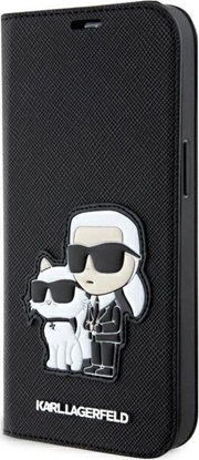 Attēls no Karl Lagerfeld Etui KLBKP14XSANKCPK Apple iPhone 14 Pro Max bookcase czarny/black Saffiano Karl & Choupette