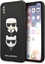 Изображение Karl Lagerfeld Etui KLHCI65SAKICKCBK Apple iPhone XS Max czarny/black hardcase Saffiano Ikonik Karl&Choupette Head