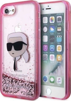 Attēls no Karl Lagerfeld Etui Karl Lagerfeld KLHCI8LNKHCP Apple iPhone SE 2022/SE 2020/8/7 róowy/pink hardcase Glitter Karl Head