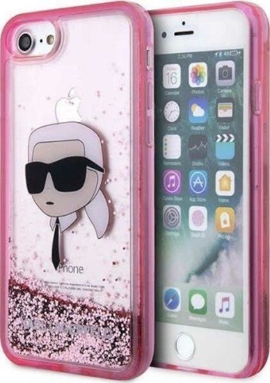 Picture of Karl Lagerfeld Etui Karl Lagerfeld KLHCI8LNKHCP Apple iPhone SE 2022/SE 2020/8/7 róowy/pink hardcase Glitter Karl Head