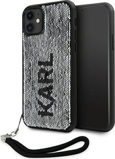 Picture of Karl Lagerfeld Etui Karl Lagerfeld KLHCN61PSQRKS Apple iPhone 11/XR srebrny/silver hardcase Sequins Cord