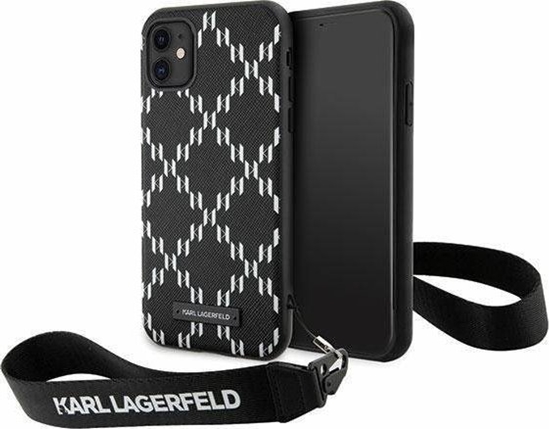Picture of Karl Lagerfeld Etui KLHCN61SAKLMBSK Apple iPhone 11/XR czarny/black hardcase Monogram Losange Saffiano