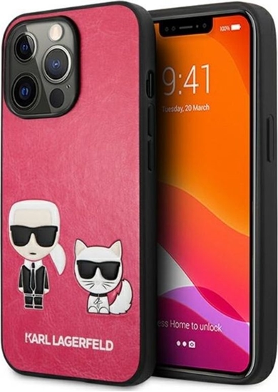 Picture of Karl Lagerfeld Etui KLHCP13LPCUSKCP Apple iPhone 13 Pro fuksja/fushia hardcase Ikonik Karl & Choupette