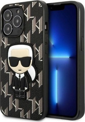 Attēls no Karl Lagerfeld Etui KLHCP13LPMNIKBK Apple iPhone 13 Pro hardcase czarny/black Monogram Ikonik Patch