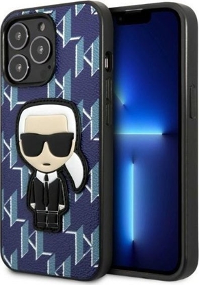 Attēls no Karl Lagerfeld Etui KLHCP13XPMNIKBL Apple iPhone 13 Pro Max hardcase niebieski/blue Monogram Ikonik Patch