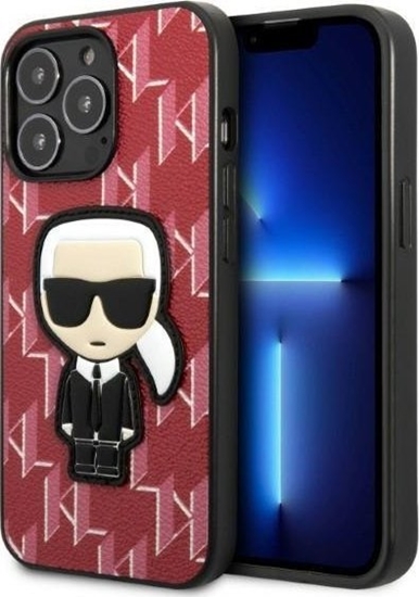 Picture of Karl Lagerfeld Etui KLHCP13XPMNIKPI Apple iPhone 13 Pro Max hardcase czerwony/red Monogram Ikonik Patch