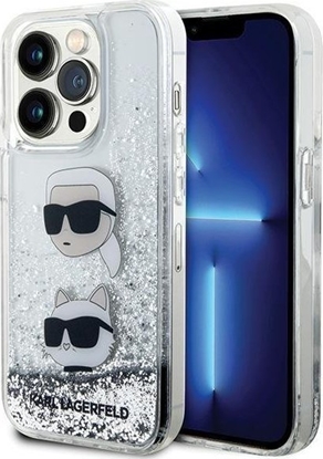 Attēls no Karl Lagerfeld Etui Karl Lagerfeld KLHCP14LLDHKCNS Apple iPhone 14 Pro hardcase Liquid Glitter srebrny/silver