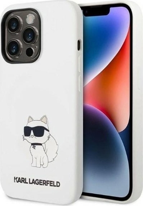 Attēls no Karl Lagerfeld Etui Karl Lagerfeld KLHCP14LSNCHBCH Apple iPhone 14 Pro hardcase biay/white Silicone Choupette
