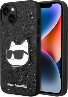 Attēls no Karl Lagerfeld Etui Karl Lagerfeld KLHCP14MG2CPK Apple iPhone 14 Plus czarny/black hardcase Glitter Choupette Patch