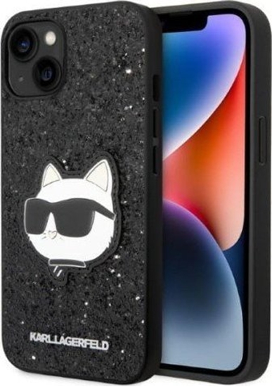 Изображение Karl Lagerfeld Etui Karl Lagerfeld KLHCP14MG2CPK Apple iPhone 14 Plus czarny/black hardcase Glitter Choupette Patch