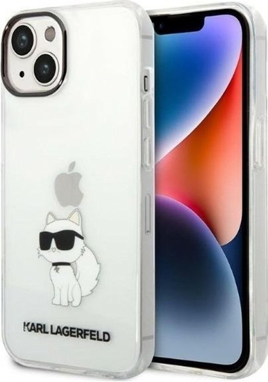 Picture of Karl Lagerfeld Etui Karl Lagerfeld KLHCP14MHNCHTCT Apple iPhone 14 Plus transparent hardcase IML NFT Choupette