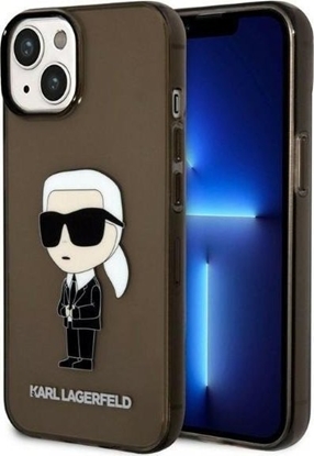 Attēls no Karl Lagerfeld Etui Karl Lagerfeld KLHCP14MHNIKTCK Apple iPhone 14 Plus czarny/black hardcase Ikonik Etui Karl Lagerfeld