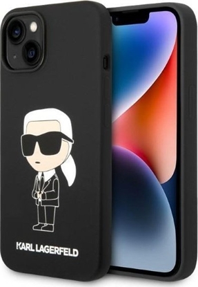 Attēls no Karl Lagerfeld Etui Karl Lagerfeld KLHCP14MSNIKBCK Apple iPhone 14 Plus hardcase czarny/black Silicone Ikonik