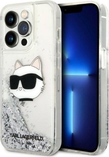Picture of Karl Lagerfeld Etui Karl Lagerfeld KLHCP14XLNCHCS Apple iPhone 14 Pro Max srebrny/silver hardcase Glitter Choupette Head